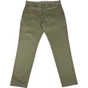 Fabletics The High Side Chino Classic Fit Pants Twill Tan Men's 34x28 Athleisure